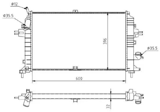 Kühler, Motorkühlung MTR 13054899 Bild Kühler, Motorkühlung MTR 13054899