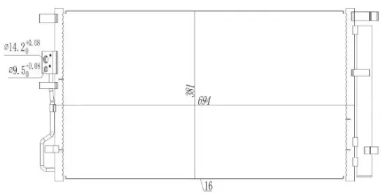 Kondensator, Klimaanlage MTR 13054900 Bild Kondensator, Klimaanlage MTR 13054900
