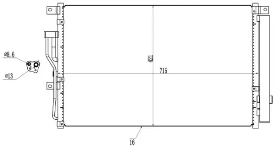 Kondensator, Klimaanlage MTR 13054905 Bild Kondensator, Klimaanlage MTR 13054905