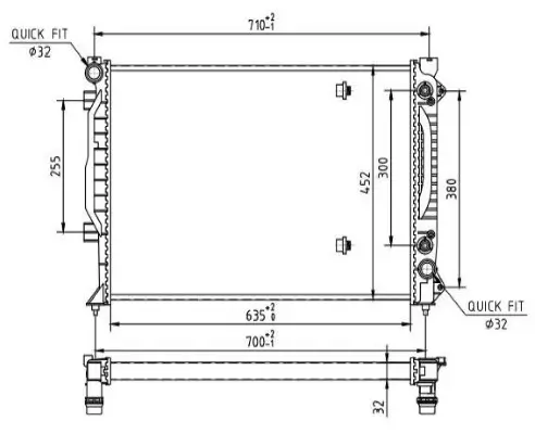 Kühler, Motorkühlung MTR 13054907