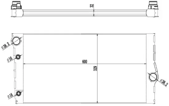 Kühler, Motorkühlung MTR 13294090 Bild Kühler, Motorkühlung MTR 13294090