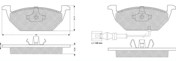 Bremsbelagsatz, Scheibenbremse MTR MT446