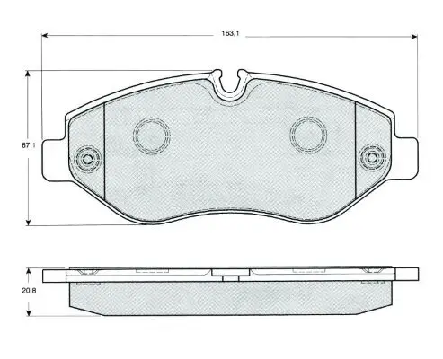 Bremsbelagsatz, Scheibenbremse Vorderachse MTR MT449 Bild Bremsbelagsatz, Scheibenbremse Vorderachse MTR MT449