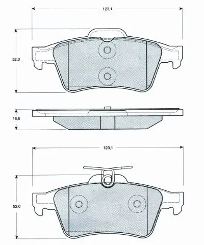 Bremsbelagsatz, Scheibenbremse MTR MT457