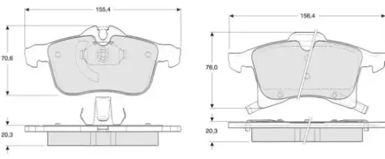 Bremsbelagsatz, Scheibenbremse Vorderachse MTR MT467 Bild Bremsbelagsatz, Scheibenbremse Vorderachse MTR MT467
