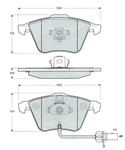 Bremsbelagsatz, Scheibenbremse Vorderachse MTR MT469 Bild Bremsbelagsatz, Scheibenbremse Vorderachse MTR MT469