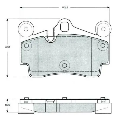 Bremsbelagsatz, Scheibenbremse Hinterachse MTR MT470