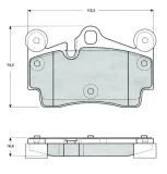 Bremsbelagsatz, Scheibenbremse Hinterachse MTR MT470