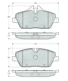 Bremsbelagsatz, Scheibenbremse Vorderachse MTR MT485