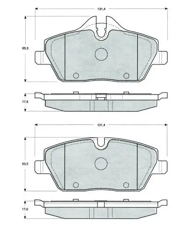 Bremsbelagsatz, Scheibenbremse Vorderachse MTR MT485 Bild Bremsbelagsatz, Scheibenbremse Vorderachse MTR MT485