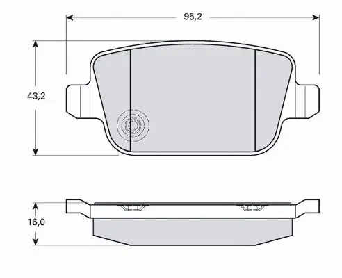 Bremsbelagsatz, Scheibenbremse Hinterachse MTR MT491