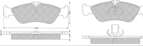 Bremsbelagsatz, Scheibenbremse Hinterachse MTR MT492 Bild Bremsbelagsatz, Scheibenbremse Hinterachse MTR MT492