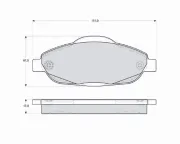 Bremsbelagsatz, Scheibenbremse Vorderachse MTR MT498