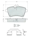 Bremsbelagsatz, Scheibenbremse Vorderachse MTR MT499
