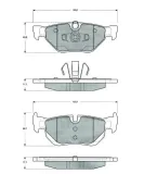 Bremsbelagsatz, Scheibenbremse Hinterachse MTR MT501