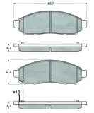 Bremsbelagsatz, Scheibenbremse Vorderachse MTR MT504