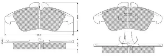 Bremsbelagsatz, Scheibenbremse Vorderachse MTR MT509 Bild Bremsbelagsatz, Scheibenbremse Vorderachse MTR MT509
