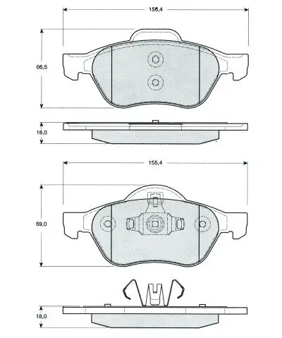 Bremsbelagsatz, Scheibenbremse MTR MT511