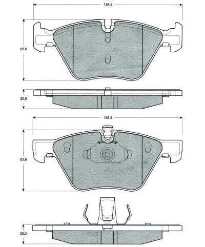 Bremsbelagsatz, Scheibenbremse Vorderachse MTR MT516