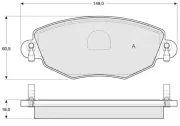 Bremsbelagsatz, Scheibenbremse MTR MT518