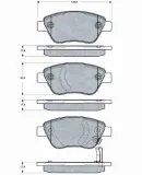 Bremsbelagsatz, Scheibenbremse Vorderachse MTR MT521