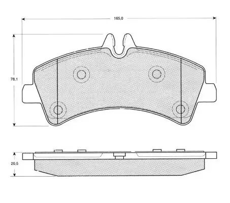 Bremsbelagsatz, Scheibenbremse Hinterachse MTR MT524 Bild Bremsbelagsatz, Scheibenbremse Hinterachse MTR MT524