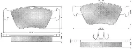 Bremsbelagsatz, Scheibenbremse Vorderachse MTR MT530 Bild Bremsbelagsatz, Scheibenbremse Vorderachse MTR MT530