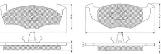 Bremsbelagsatz, Scheibenbremse Vorderachse MTR MT538 Bild Bremsbelagsatz, Scheibenbremse Vorderachse MTR MT538