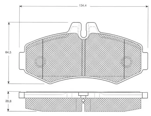 Bremsbelagsatz, Scheibenbremse Vorderachse MTR MT546 Bild Bremsbelagsatz, Scheibenbremse Vorderachse MTR MT546