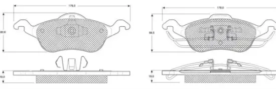 Bremsbelagsatz, Scheibenbremse Vorderachse MTR MT549 Bild Bremsbelagsatz, Scheibenbremse Vorderachse MTR MT549