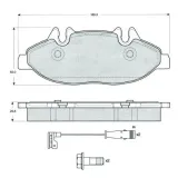 Bremsbelagsatz, Scheibenbremse Vorderachse MTR MT550