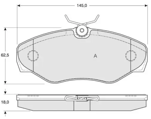 Bremsbelagsatz, Scheibenbremse MTR MT552