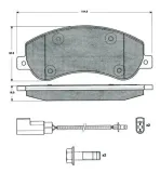 Bremsbelagsatz, Scheibenbremse Vorderachse MTR MT554