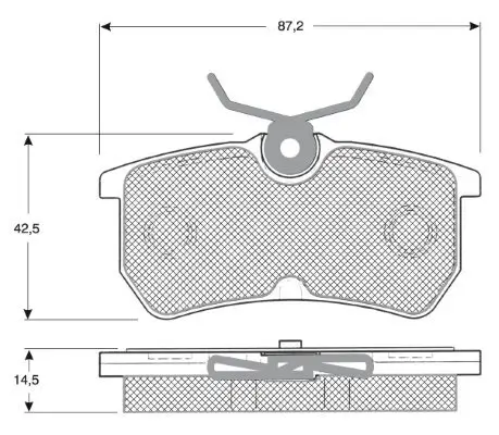 Bremsbelagsatz, Scheibenbremse Hinterachse MTR MT559 Bild Bremsbelagsatz, Scheibenbremse Hinterachse MTR MT559