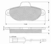 Bremsbelagsatz, Scheibenbremse MTR MT564