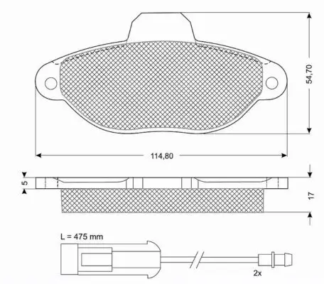 Bremsbelagsatz, Scheibenbremse Vorderachse MTR MT564 Bild Bremsbelagsatz, Scheibenbremse Vorderachse MTR MT564