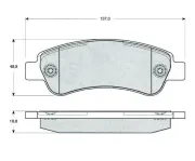 Bremsbelagsatz, Scheibenbremse Hinterachse MTR MT568