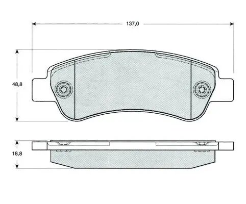 Bremsbelagsatz, Scheibenbremse Hinterachse MTR MT568 Bild Bremsbelagsatz, Scheibenbremse Hinterachse MTR MT568