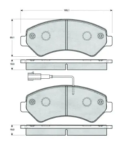 Bremsbelagsatz, Scheibenbremse MTR MT591