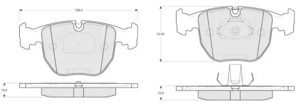 Bremsbelagsatz, Scheibenbremse Vorderachse MTR MT597