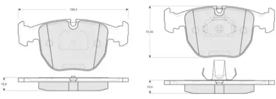 Bremsbelagsatz, Scheibenbremse Vorderachse MTR MT597 Bild Bremsbelagsatz, Scheibenbremse Vorderachse MTR MT597