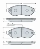 Bremsbelagsatz, Scheibenbremse Vorderachse MTR MT599