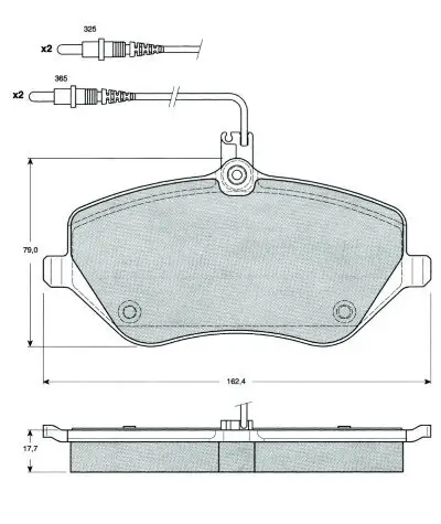 Bremsbelagsatz, Scheibenbremse MTR MT602