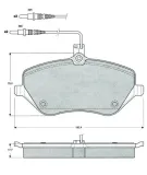 Bremsbelagsatz, Scheibenbremse Vorderachse MTR MT602