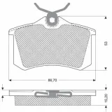 Bremsbelagsatz, Scheibenbremse Hinterachse MTR MT617