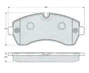 Bremsbelagsatz, Scheibenbremse MTR MT619