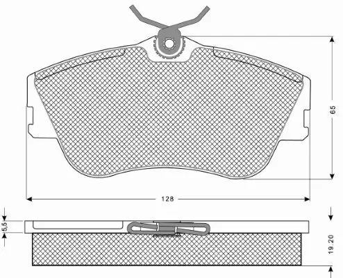 Bremsbelagsatz, Scheibenbremse Vorderachse MTR MT627 Bild Bremsbelagsatz, Scheibenbremse Vorderachse MTR MT627