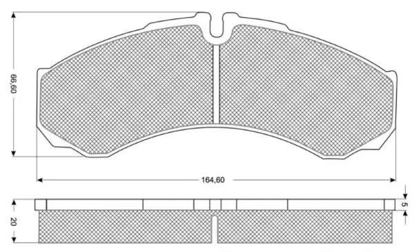 Bremsbelagsatz, Scheibenbremse Vorderachse MTR MT633