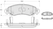 Bremsbelagsatz, Scheibenbremse MTR MT636