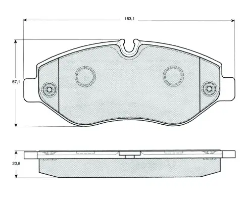 Bremsbelagsatz, Scheibenbremse Vorderachse MTR MT449